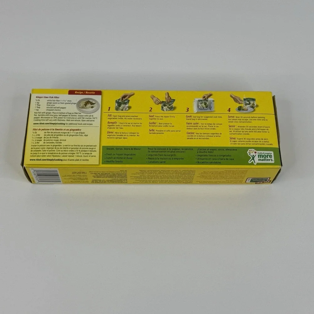 GLAD Simply‎ Cooking Microwave Cooking Steaming Bags Discontinued New Box of 10
